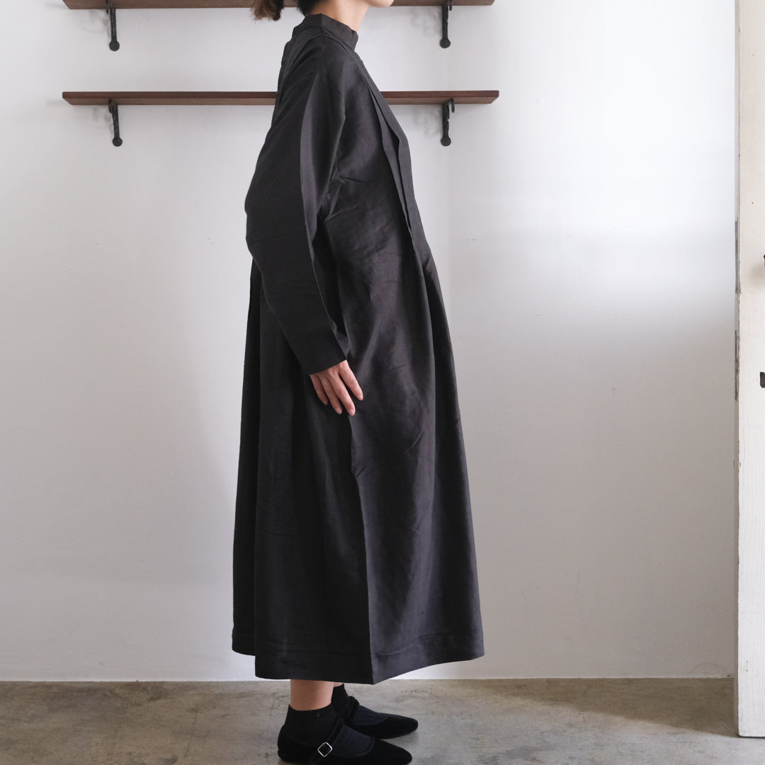 ［BUNON］High neck Tuck Dress