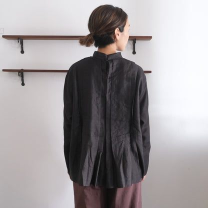 ［BUNON］High neck Tuck Blouse