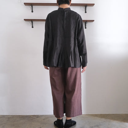 ［BUNON］High neck Tuck Blouse