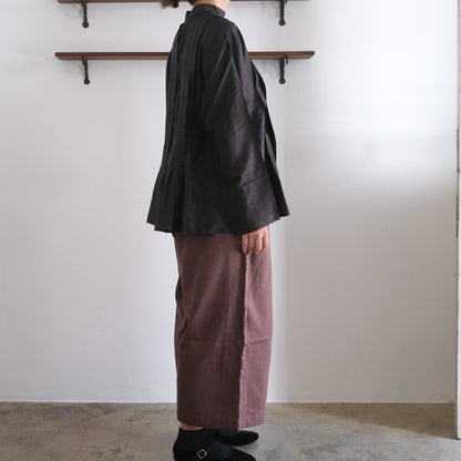 ［BUNON］High neck Tuck Blouse
