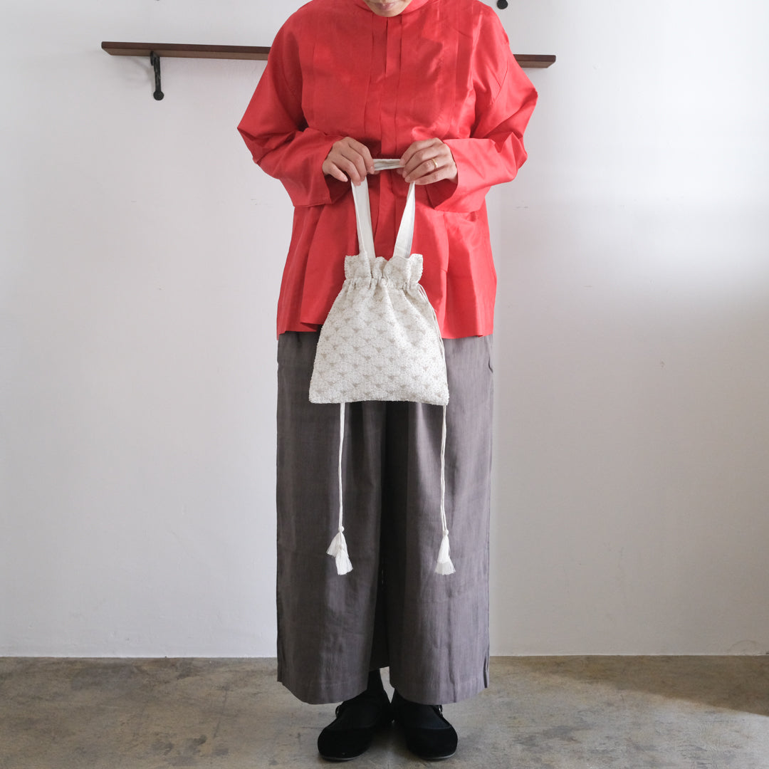 ［BUNON］High neck Tuck Blouse