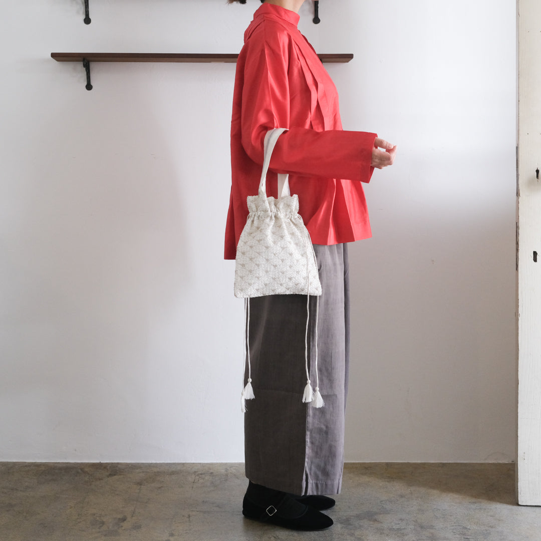 ［BUNON］High neck Tuck Blouse