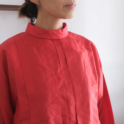 ［BUNON］High neck Tuck Blouse