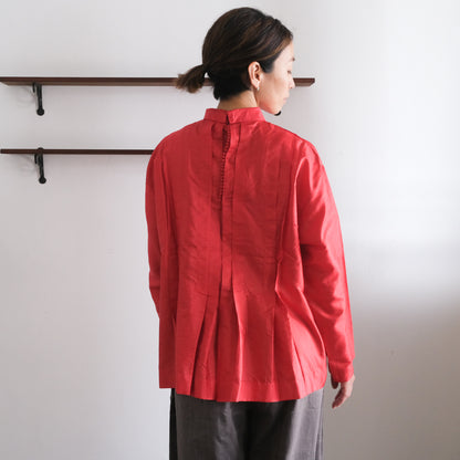 ［BUNON］High neck Tuck Blouse