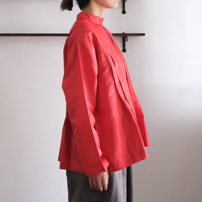 ［BUNON］High neck Tuck Blouse