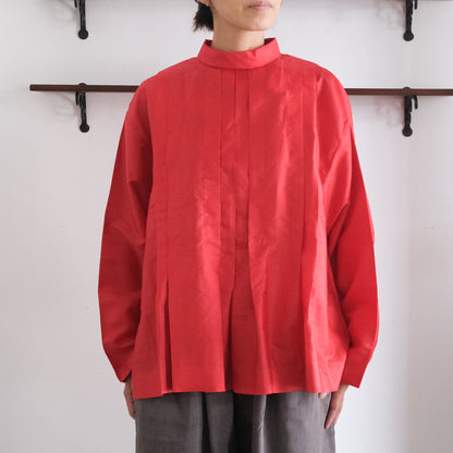 ［BUNON］High neck Tuck Blouse