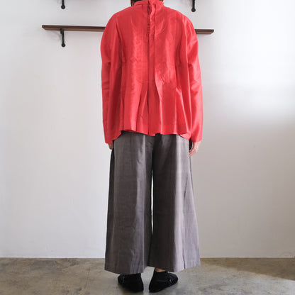 ［BUNON］High neck Tuck Blouse