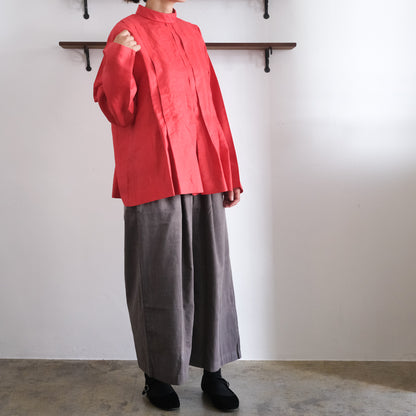 ［BUNON］High neck Tuck Blouse