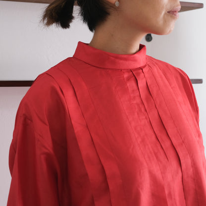 ［BUNON］High neck Tuck Dress