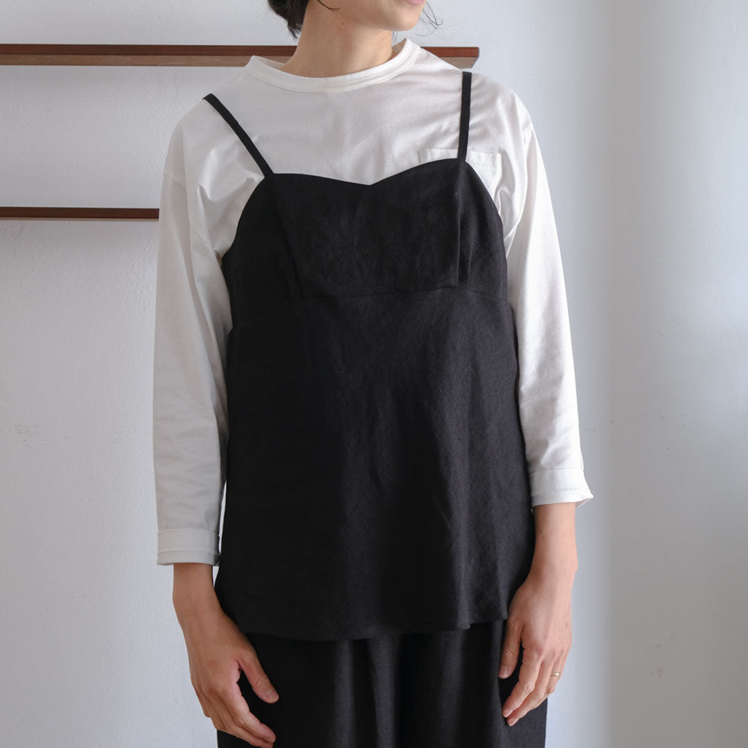 SALUÉ／ white labelリネンキャミソール