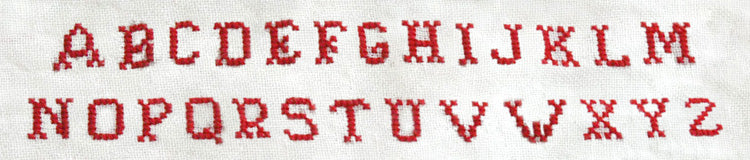 【受注商品】アルファベット刺繍 ※代引不可