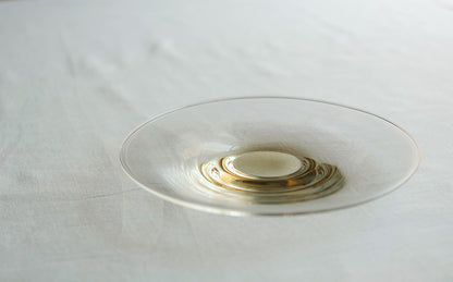 ［WASHIZUKA GLASS STUDIO］clear dish large