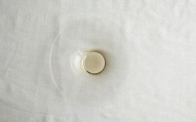 ［WASHIZUKA GLASS STUDIO］clear dish large