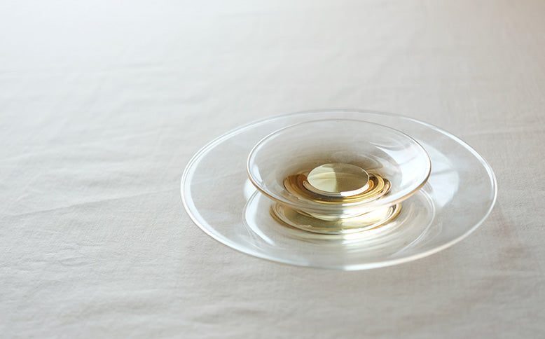 ［WASHIZUKA GLASS STUDIO］clear dish small