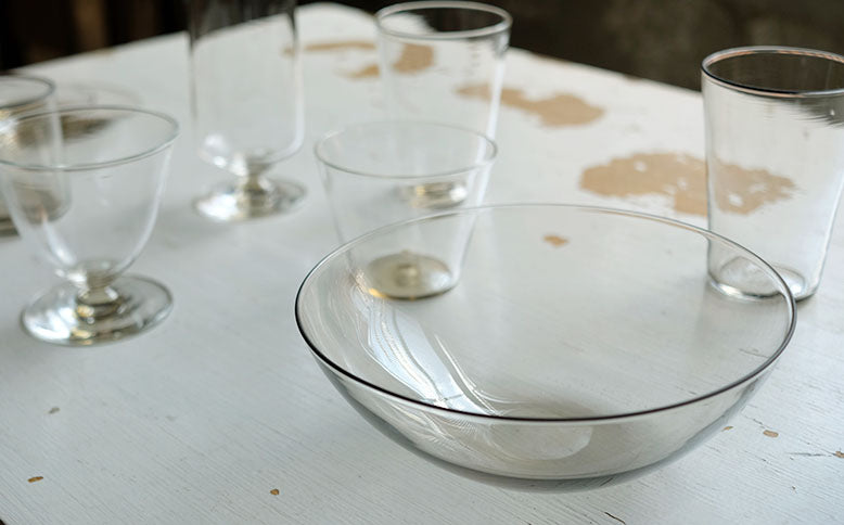 ［WASHIZUKA GLASS STUDIO］charcoal bowl large