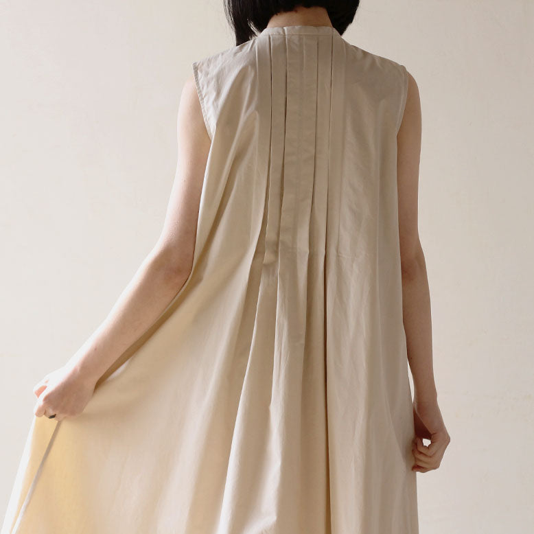 ［SALUÉ］ピンタックノースリーブドレス