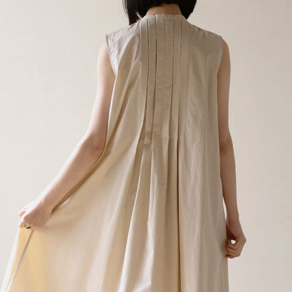 ［SALUÉ］ピンタックノースリーブドレス