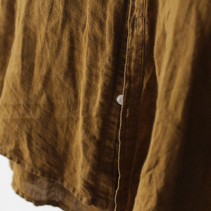 SALUÉ／ユニセックスバンドカラーシャツ／ライトウェイトリネン