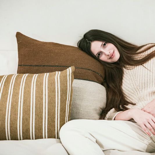 LIBECO ピローケース カナルストライプ