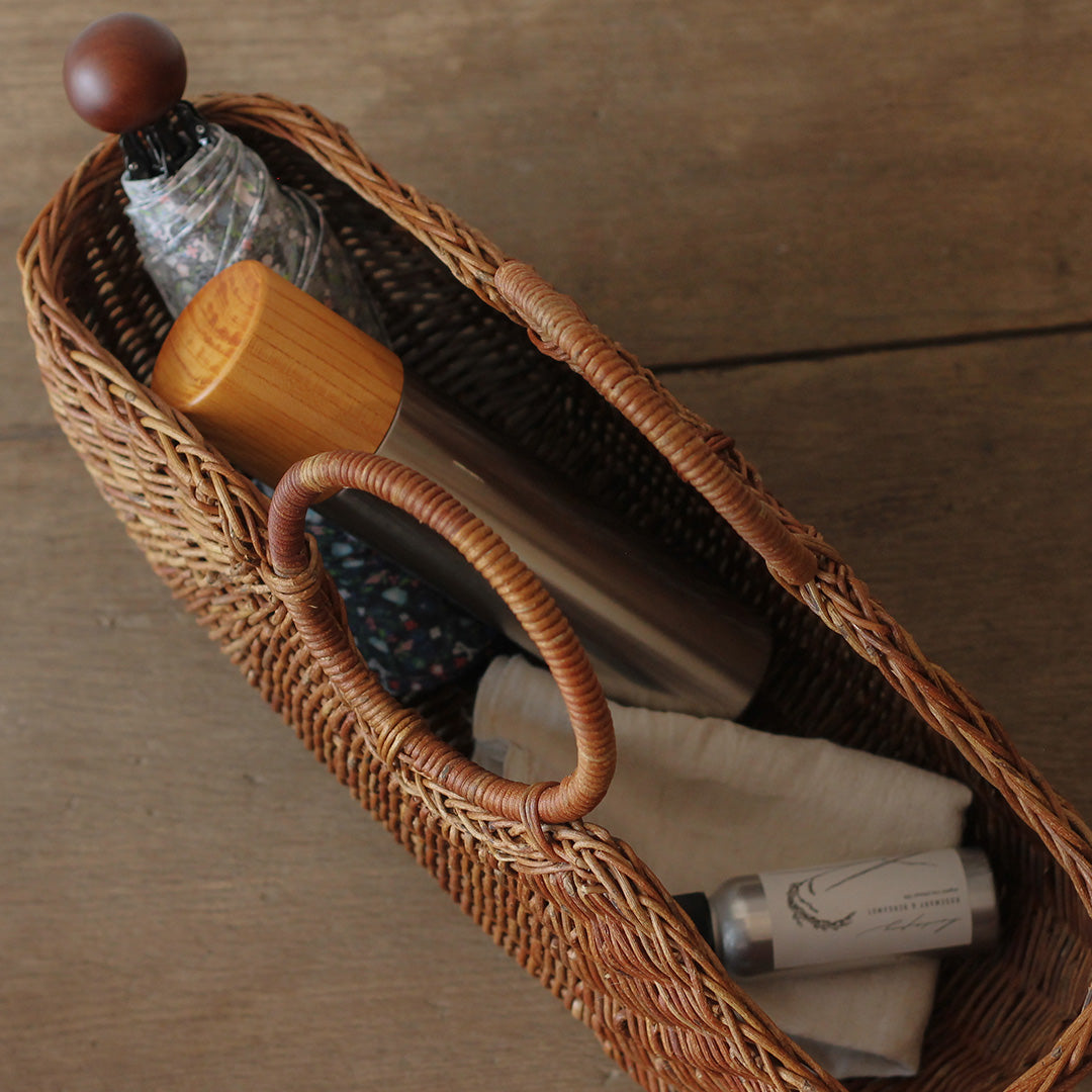 扇形あけびカゴバッグ 底のラウンドが美しい扇形のあけびかご – Envelope