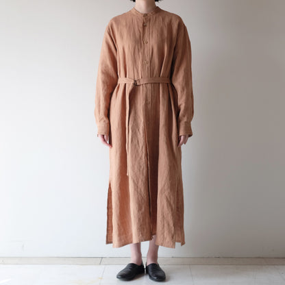 SALUÉ／バックピンタックドレス／ミッドウェイトリネン