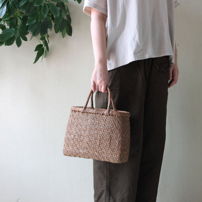 ［宮本工芸］山ぶどうかご　あじろ編みからみ手　小