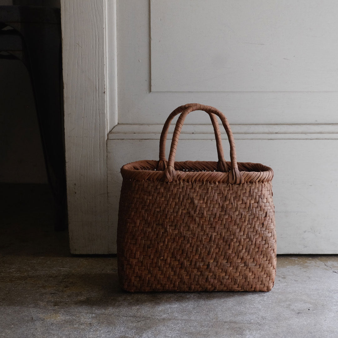 ［宮本工芸］山ぶどうかご　あじろ編みからみ手　小