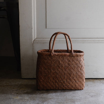 ［宮本工芸］山ぶどうかご　あじろ編みからみ手　小