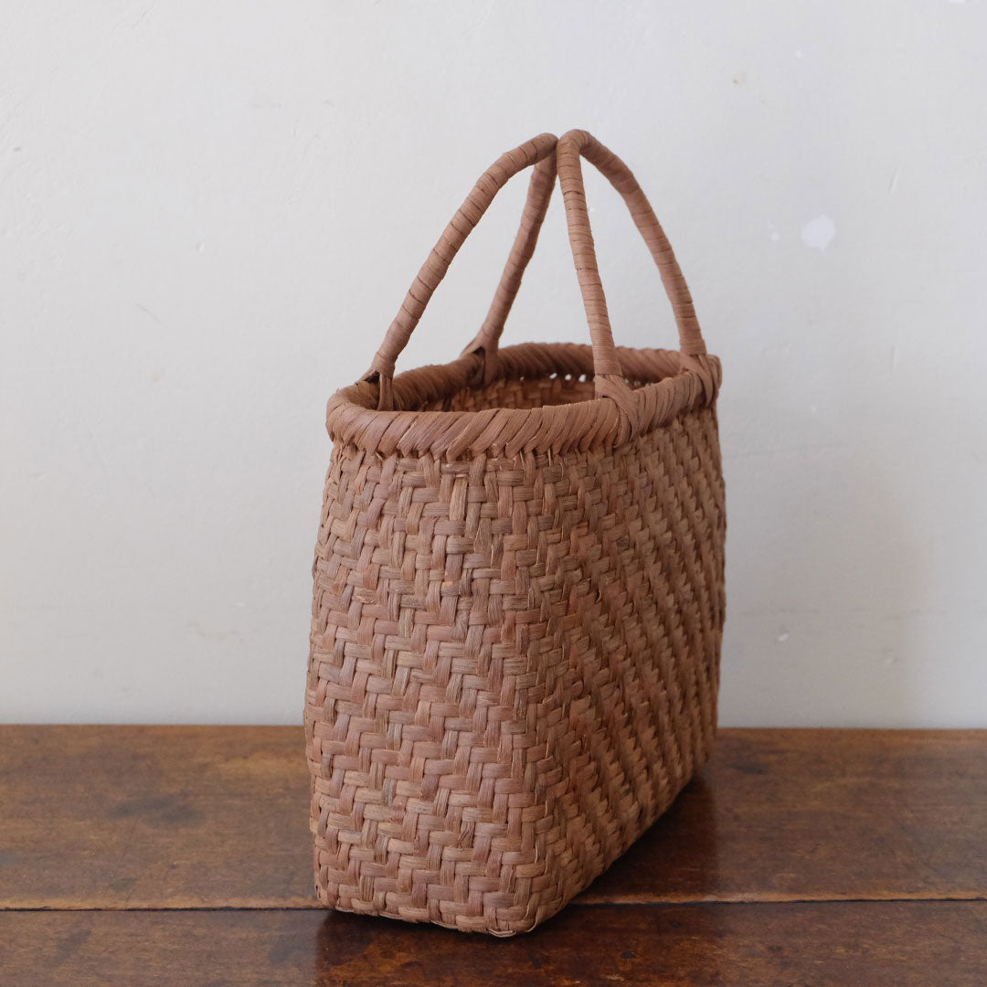 ［宮本工芸］山ぶどうかご　あじろ編みからみ手　小