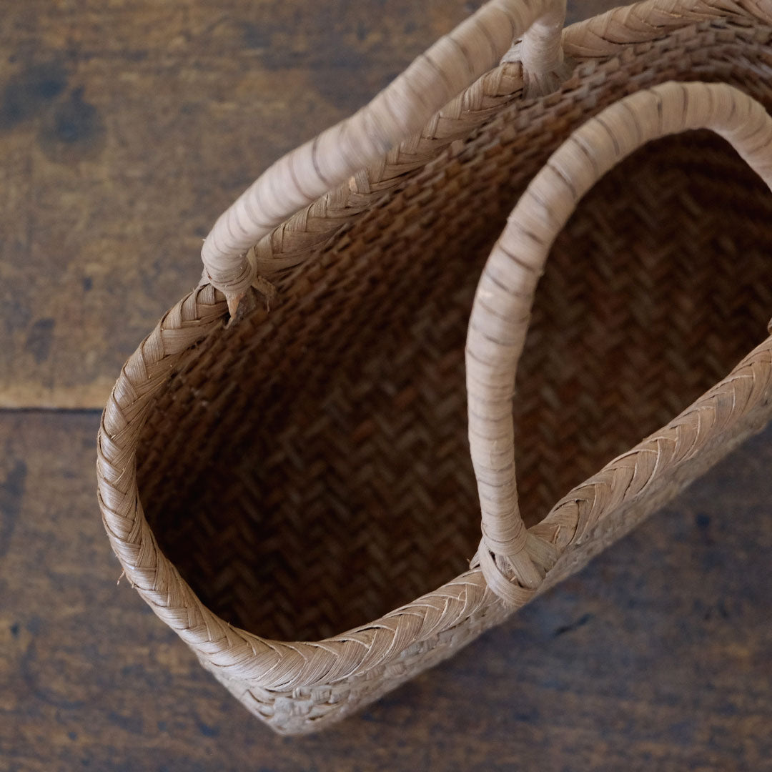 ［宮本工芸］山ぶどうかご　あじろ編みからみ手　小